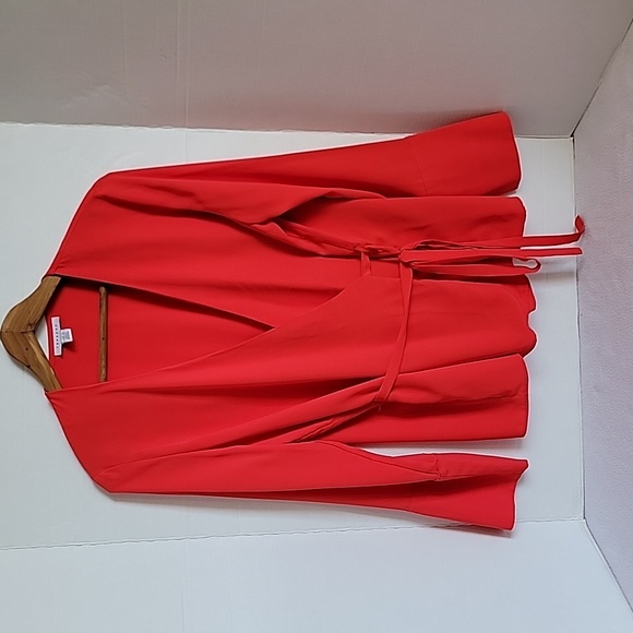 Topshop Tops - Topshop Women's Red W/ Bow Accent Wrap Top, 6